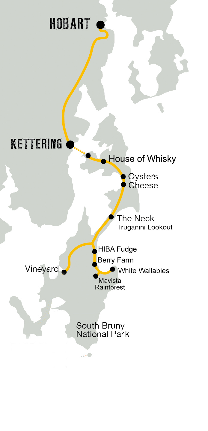 Bruny Island Traveller Map